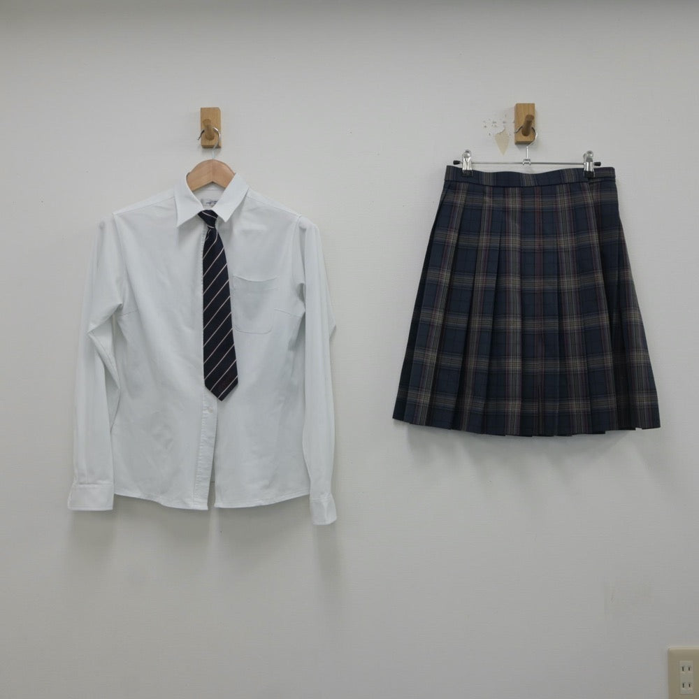 【中古】北海道 札幌北斗高等学校 女子制服 4点（シャツ・スカート）sf016677