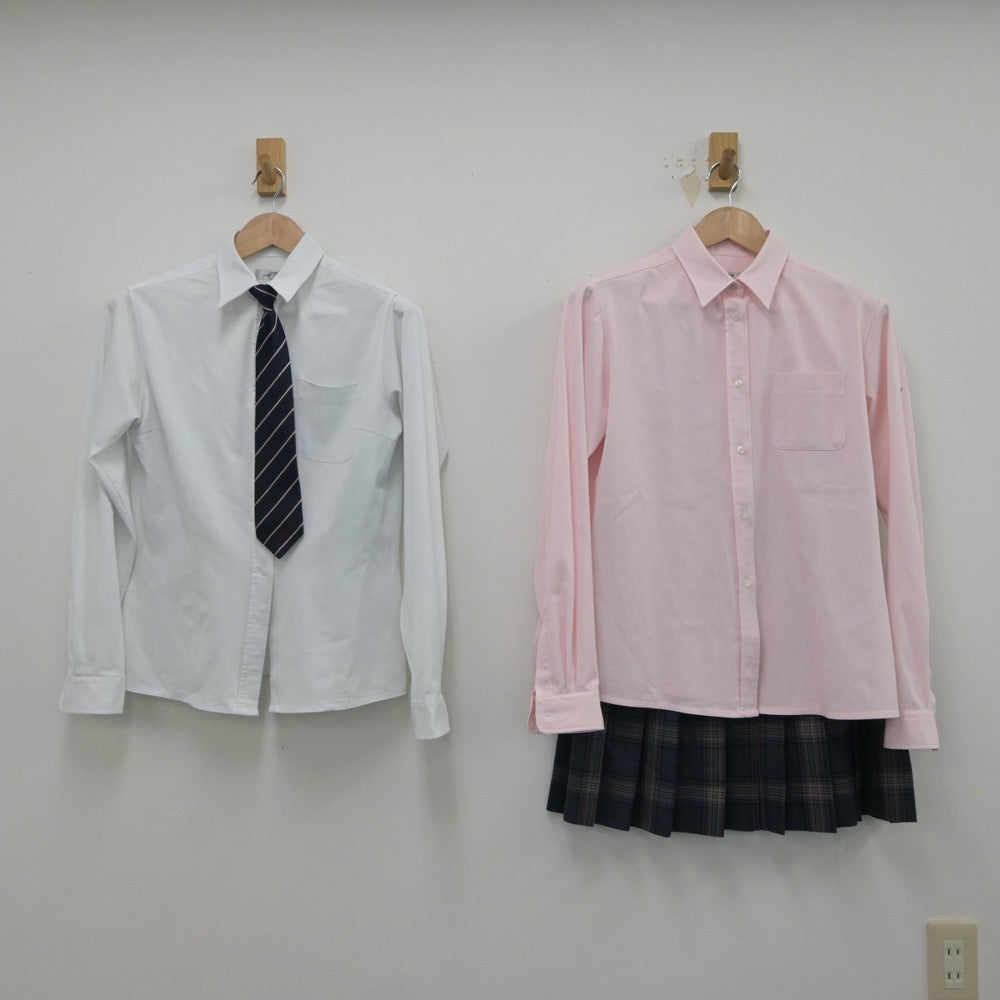 【中古】北海道 札幌北斗高等学校 女子制服 4点（シャツ・スカート）sf016677