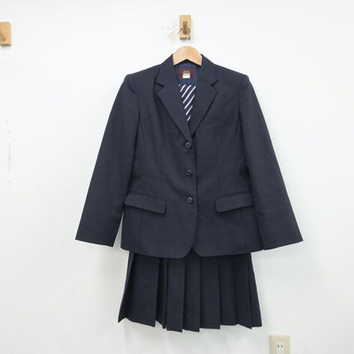 【中古】京都府 西城陽高等学校 女子制服 3点（ブレザー・スカート）sf016679