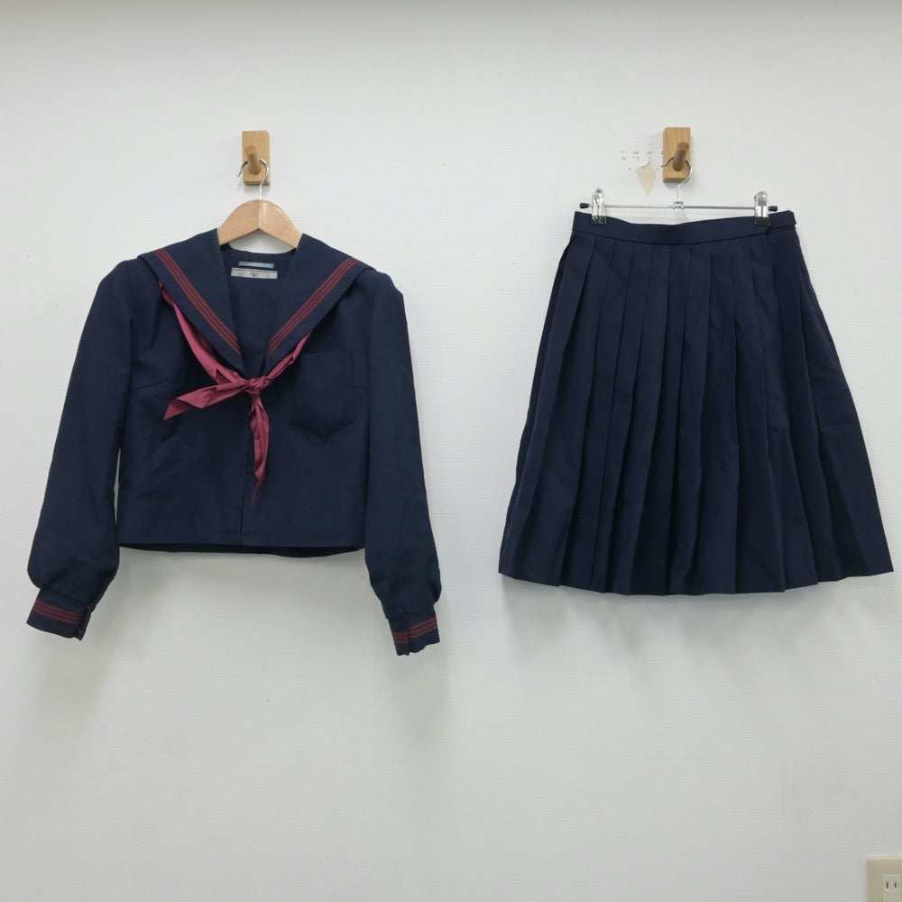 【中古】三重県 赤目中学校 女子制服 3点（セーラー服・スカート）sf016687