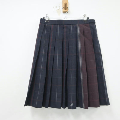 【中古】三重県 あけぼの学園高等学校 女子制服 2点（ニットベスト・スカート）sf016690