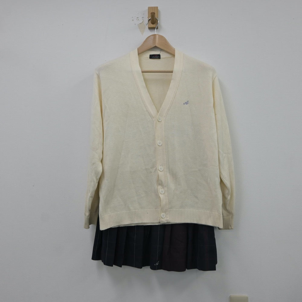 【中古】三重県 あけぼの学園高等学校 女子制服 2点（ニット・スカート）sf016691