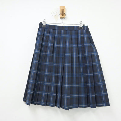 【中古】福岡県 福岡講倫館高等学校 女子制服 2点（ニットベスト・スカート）sf016694