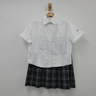 【中古】三重県 桜丘中学校・桜丘高等学校 女子制服 3点（シャツ・スカート）sf016697