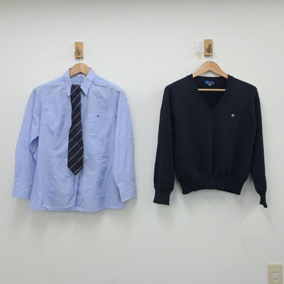 【中古】千葉県 四街道北高等学校 女子制服 3点（シャツ・ニット）sf016698