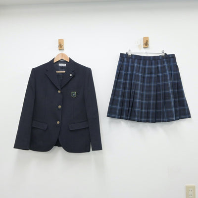 【中古】福岡県 福岡講倫館高等学校 女子制服 4点（ブレザー・スカート）sf016702