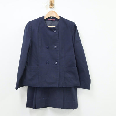 【中古】福島県 第三中学校 女子制服 2点（ブレザー・スカート）sf016714