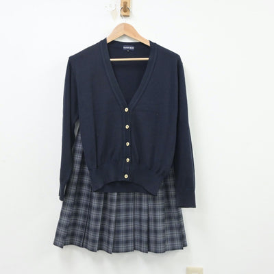 【中古】千葉県 聖徳大学附属女子高等学校 女子制服 2点（ニット・スカート）sf016725