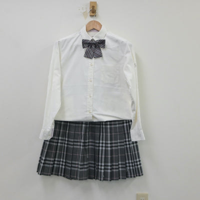 【中古】埼玉県 正智深谷高等学校 女子制服 4点（シャツ・スカート）sf016731