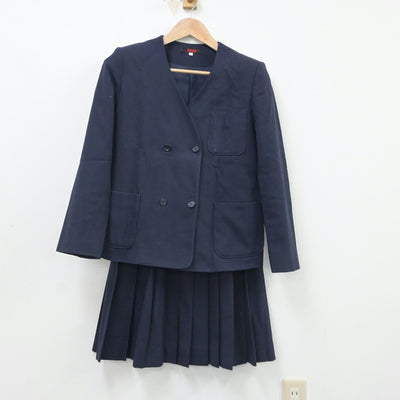 【中古】広島県 城北中学校 女子制服 3点（スカート・ベスト・スカート）sf016735