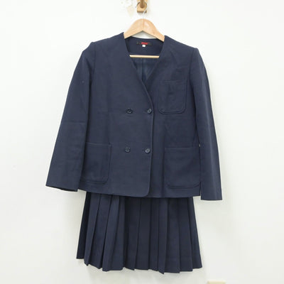 【中古】広島県 城北中学校 女子制服 3点（ブレザー・ベスト・スカート）sf016736