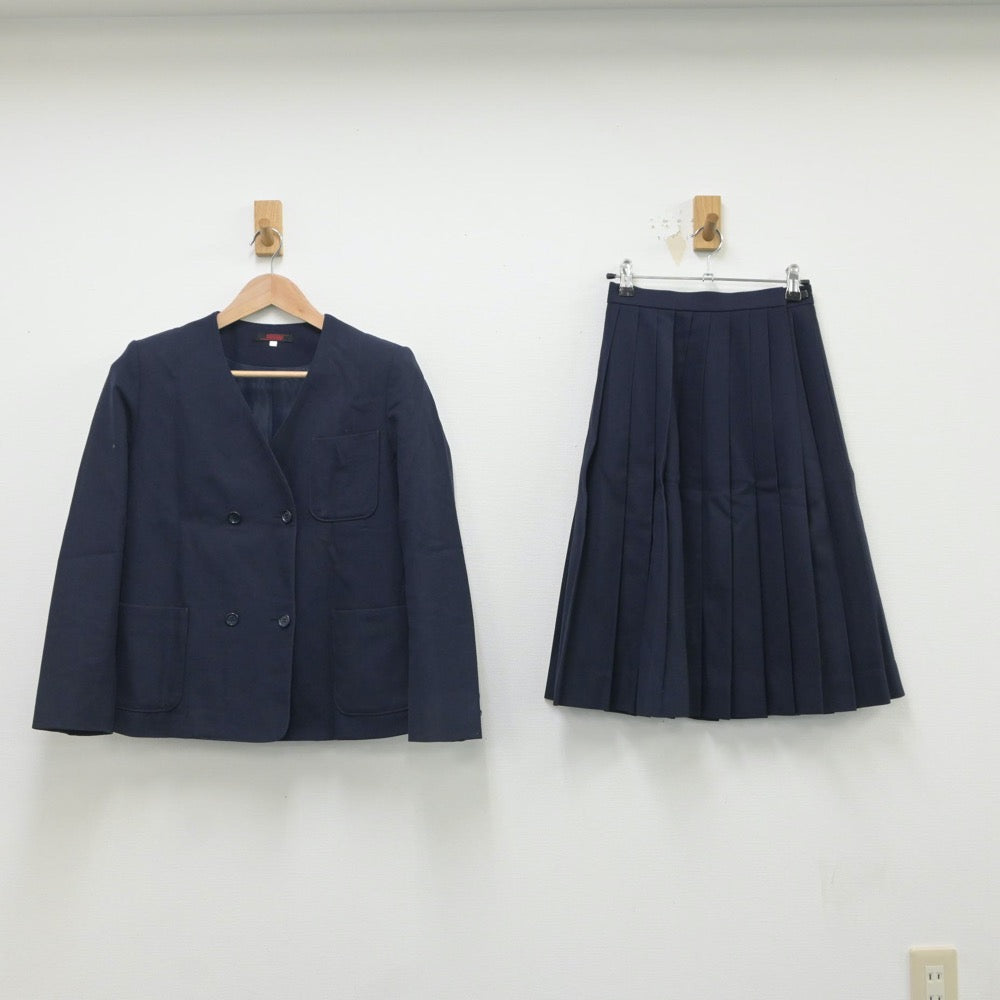 【中古】広島県 城北中学校 女子制服 3点（ブレザー・ベスト・スカート）sf016736