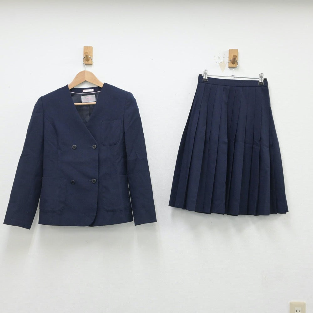 【中古】広島県 城北中学校 女子制服 3点（ブレザー・ベスト・スカート）sf016737