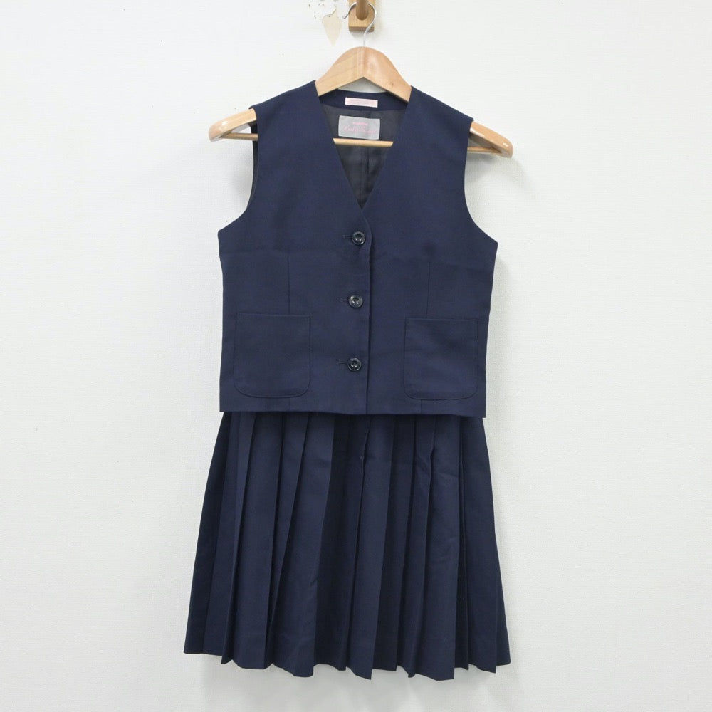 【中古】広島県 城北中学校 女子制服 3点（ブレザー・ベスト・スカート）sf016737