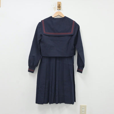 【中古】福岡県 福岡女学院中学校・高等学校 女子制服 2点（セーラー服・ジャンパースカート）sf016744