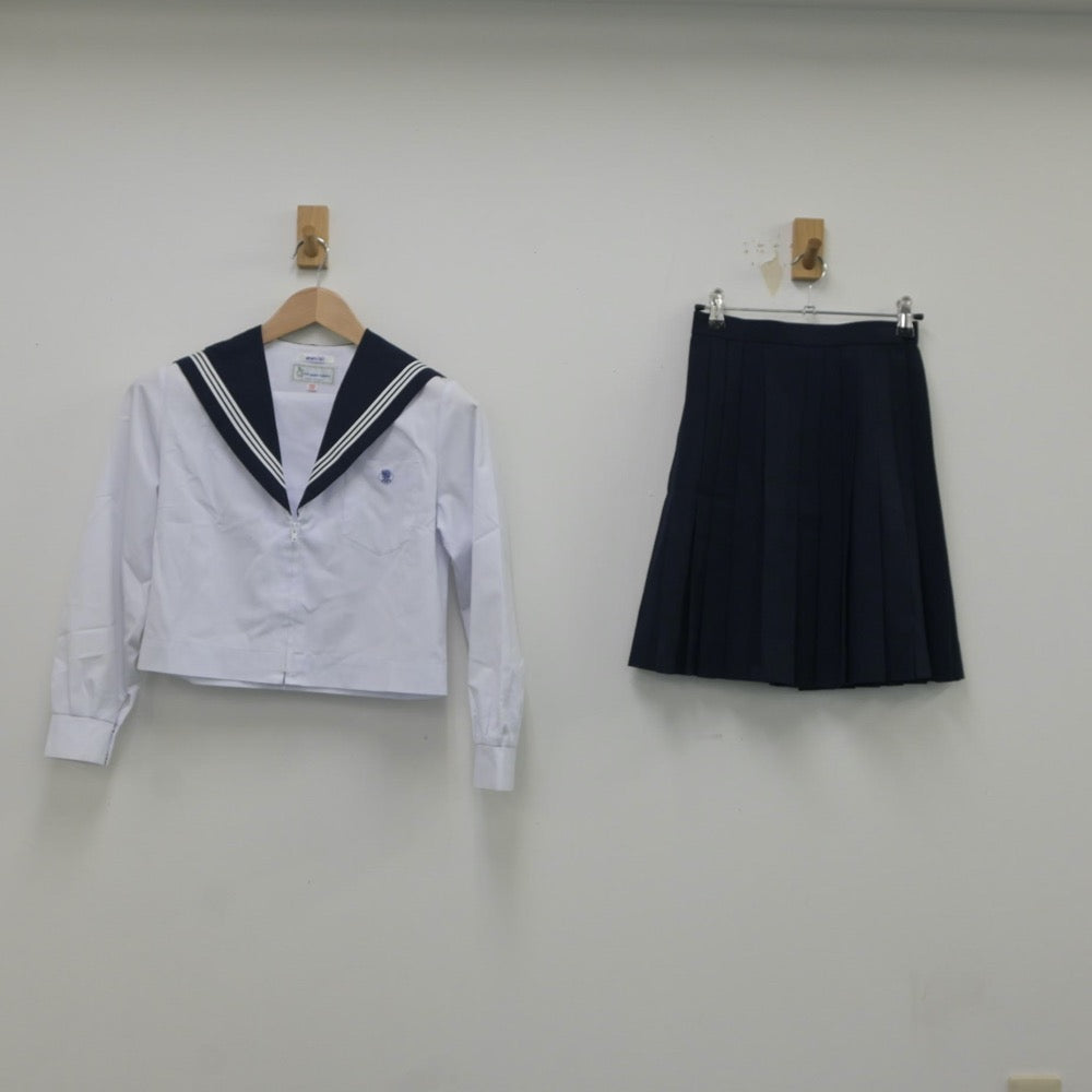 【中古】愛知県 桜台高等学校 女子制服 2点（セーラー服・スカート）sf016746