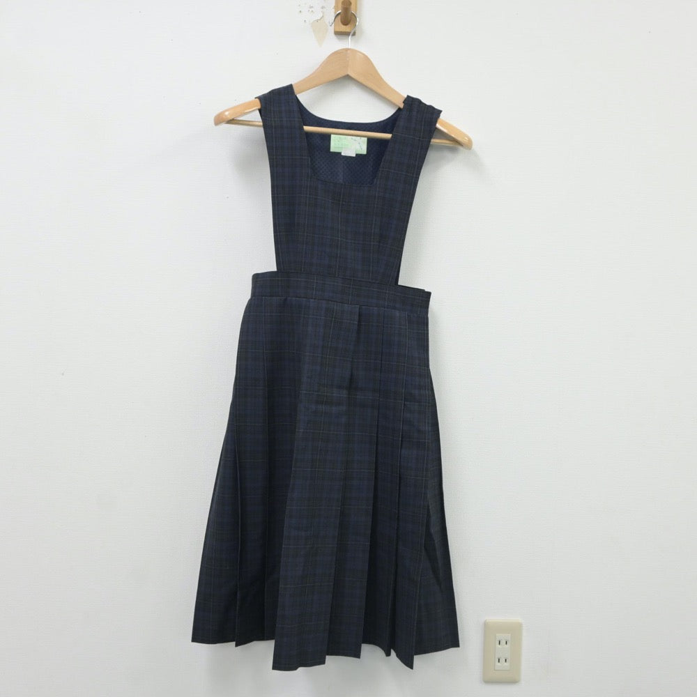 【中古】福岡県 原中学校 女子制服 2点（シャツ・ジャンパースカート）sf016751