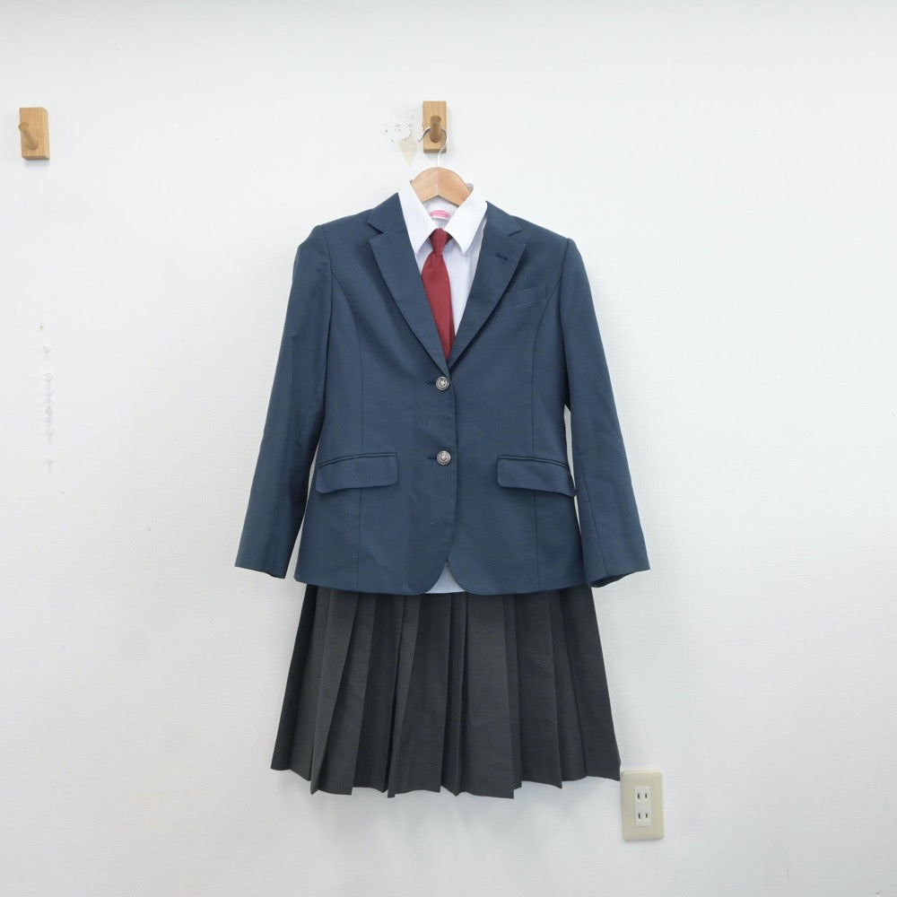 【中古】福岡県 福岡西陵高等学校 女子制服 4点（ブレザー・シャツ・スカート）sf016760