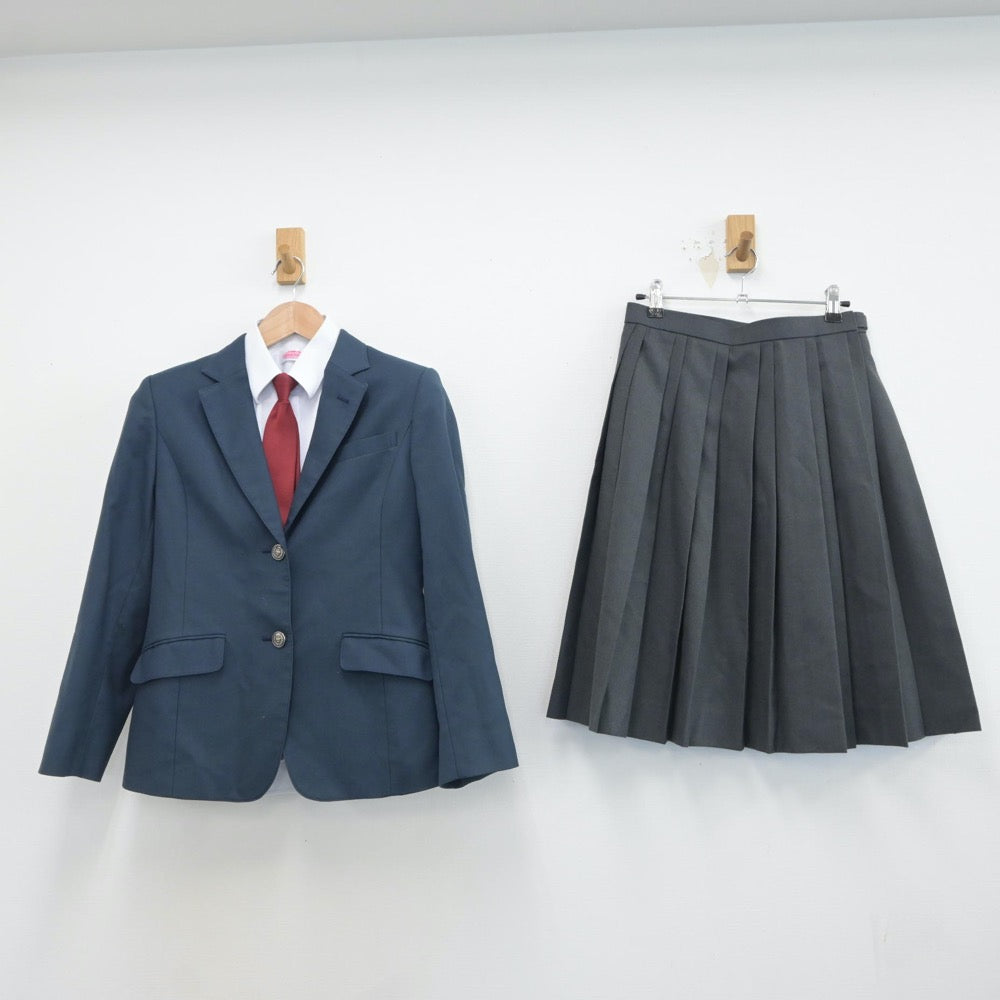 【中古】福岡県 福岡西陵高等学校 女子制服 4点（ブレザー・シャツ・スカート）sf016760