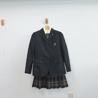 【中古】東京都 八王子学園八王子高等学校 女子制服 6点（ブレザー・シャツ・ニット・スカート）sf016761