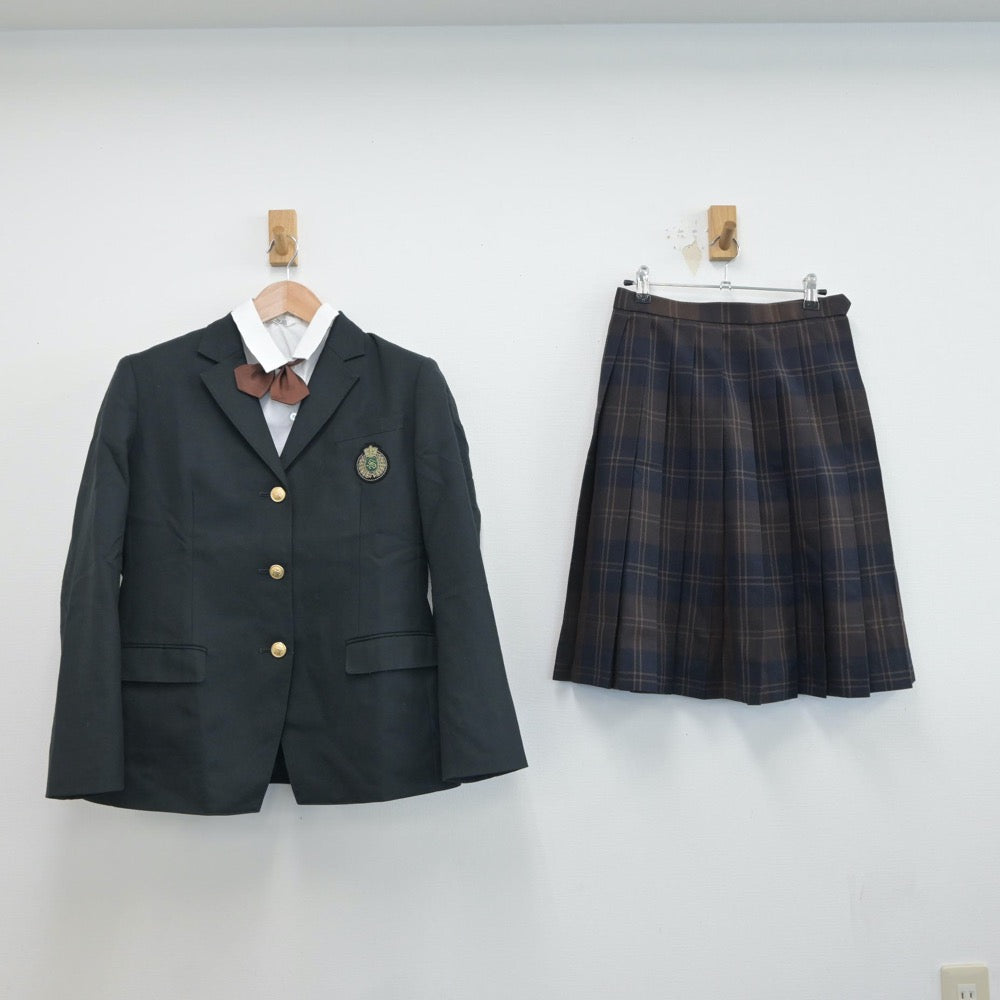 【中古】香川県 志度高等学校 女子制服 5点（ブレザー・シャツ・ベスト・スカート）sf016767