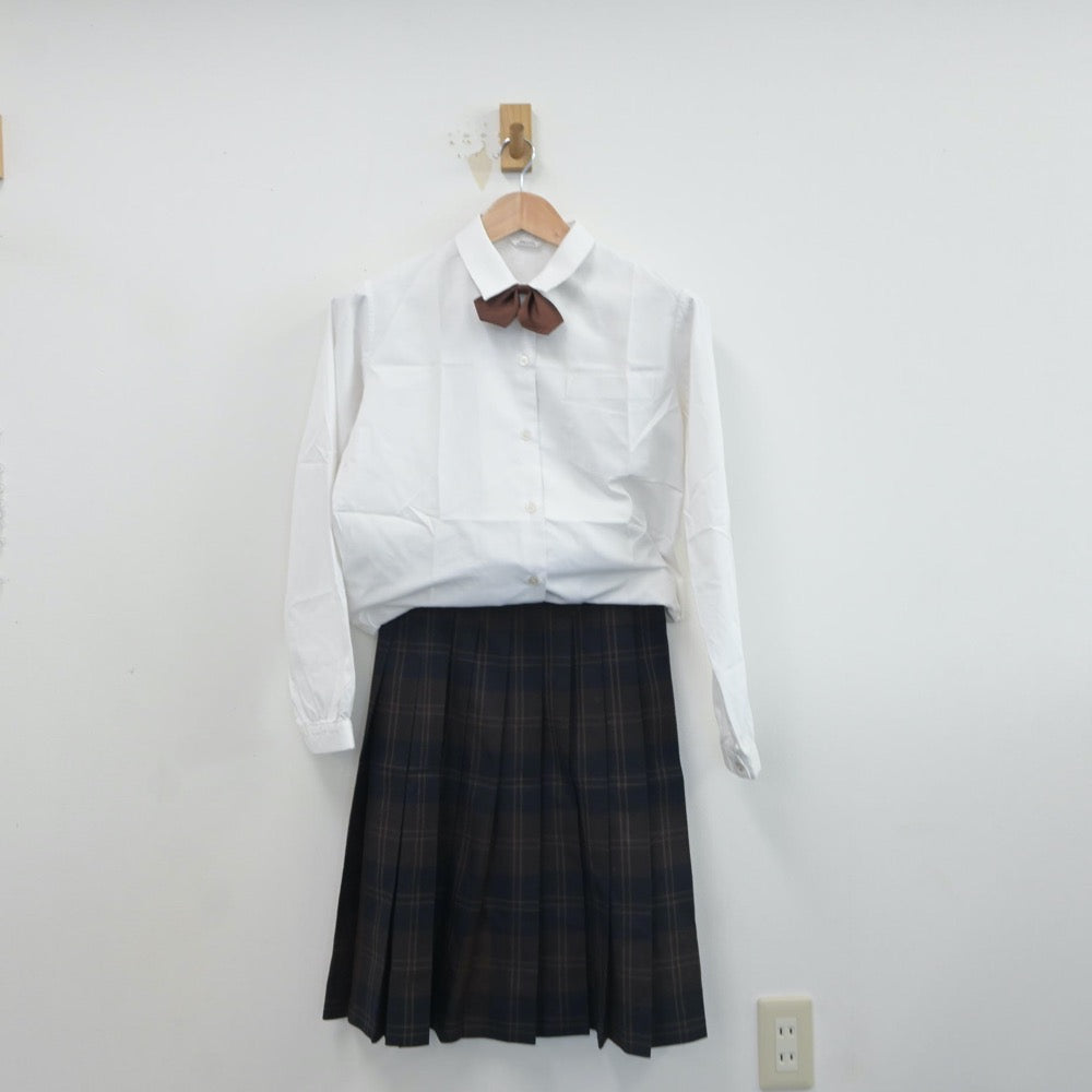 【中古】香川県 志度高等学校 女子制服 5点（ブレザー・シャツ・ベスト・スカート）sf016767