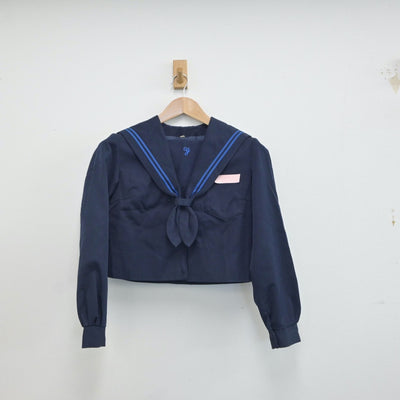 【中古】大分県 湯布院中学校 女子制服 2点（セーラー服・スカート）sf016769