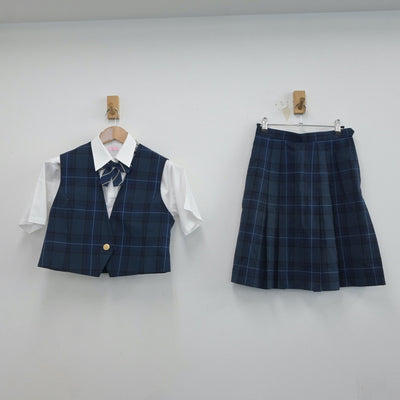 【中古】埼玉県 浦和北高等学校 女子制服 4点（シャツ・ベスト・スカート）sf016778