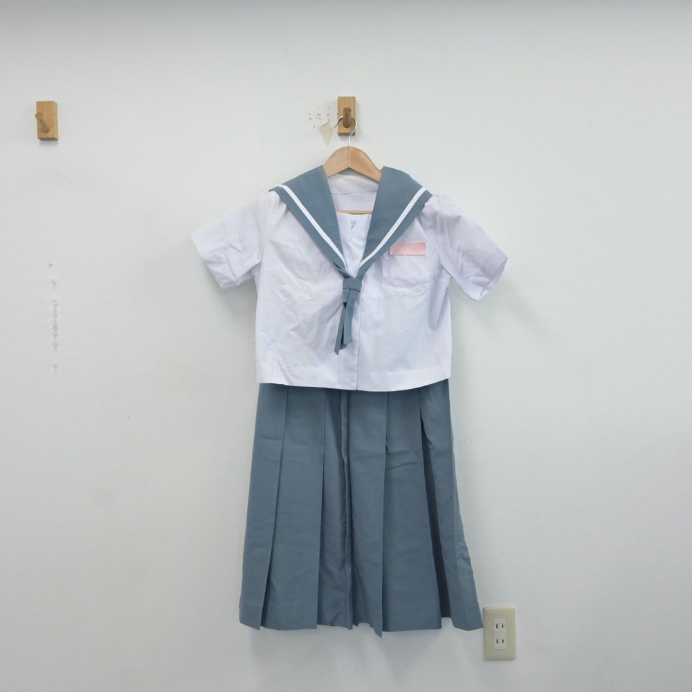 【中古】大分県 湯布院中学校 女子制服 2点（セーラー服・スカート）sf016781