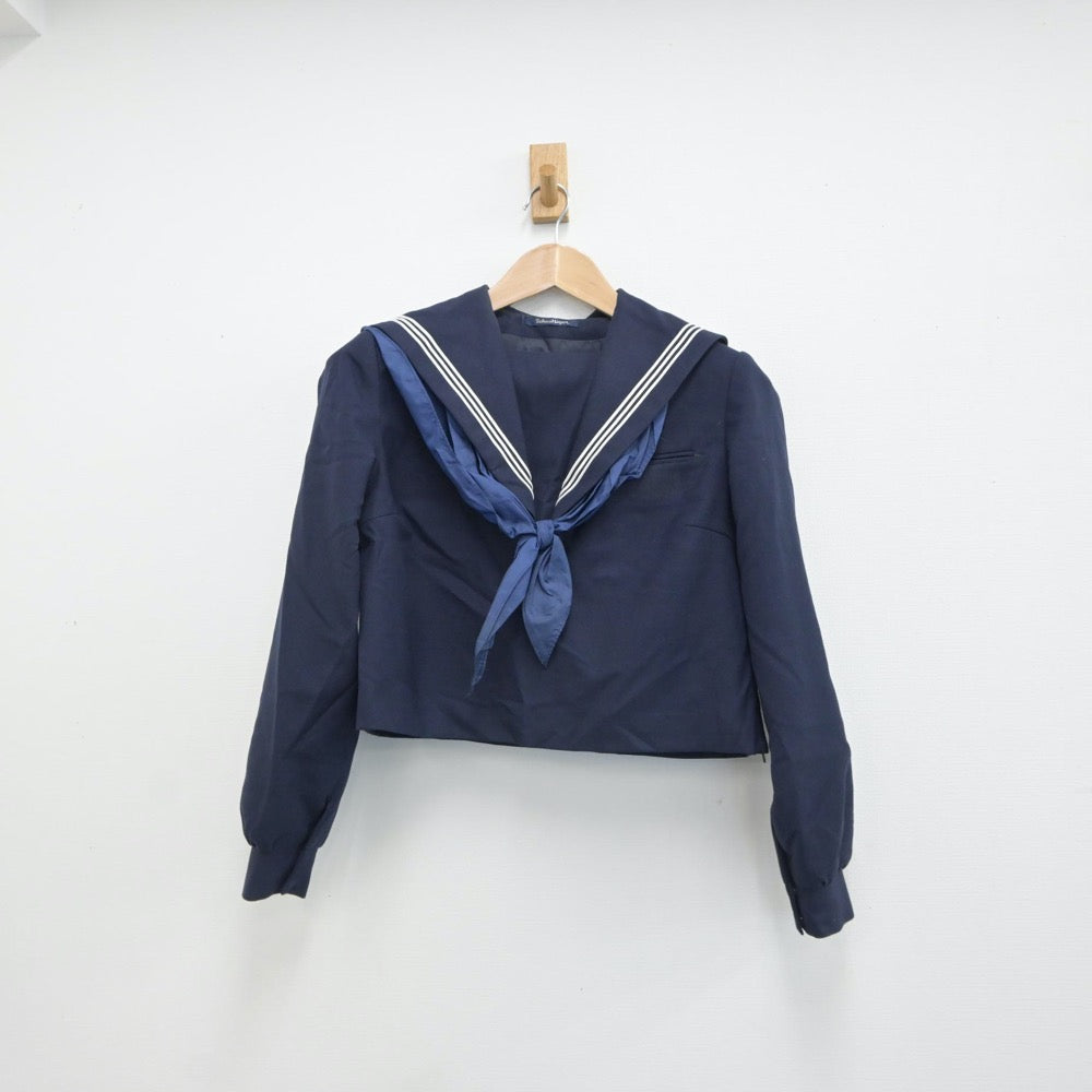 【中古】福岡県 和白東中学校 女子制服 3点（セーラー服・ジャンパースカート）sf016788