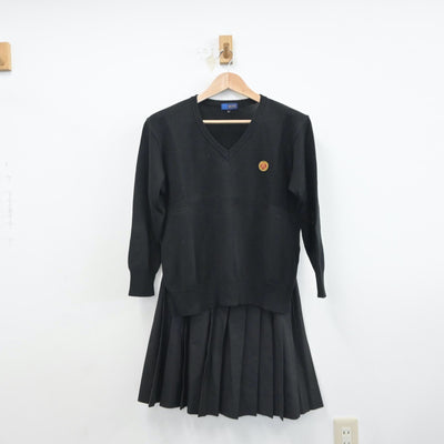 【中古】栃木県 足利短期大学附属高等学校 女子制服 5点（セーラー服・セーラー服・ニット・スカート）sf016791