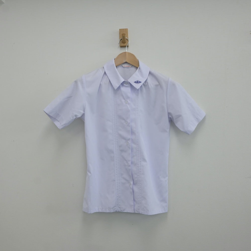 【中古】福岡県 小倉西高等学校 女子制服 2点（シャツ・ニットベスト）sf016798