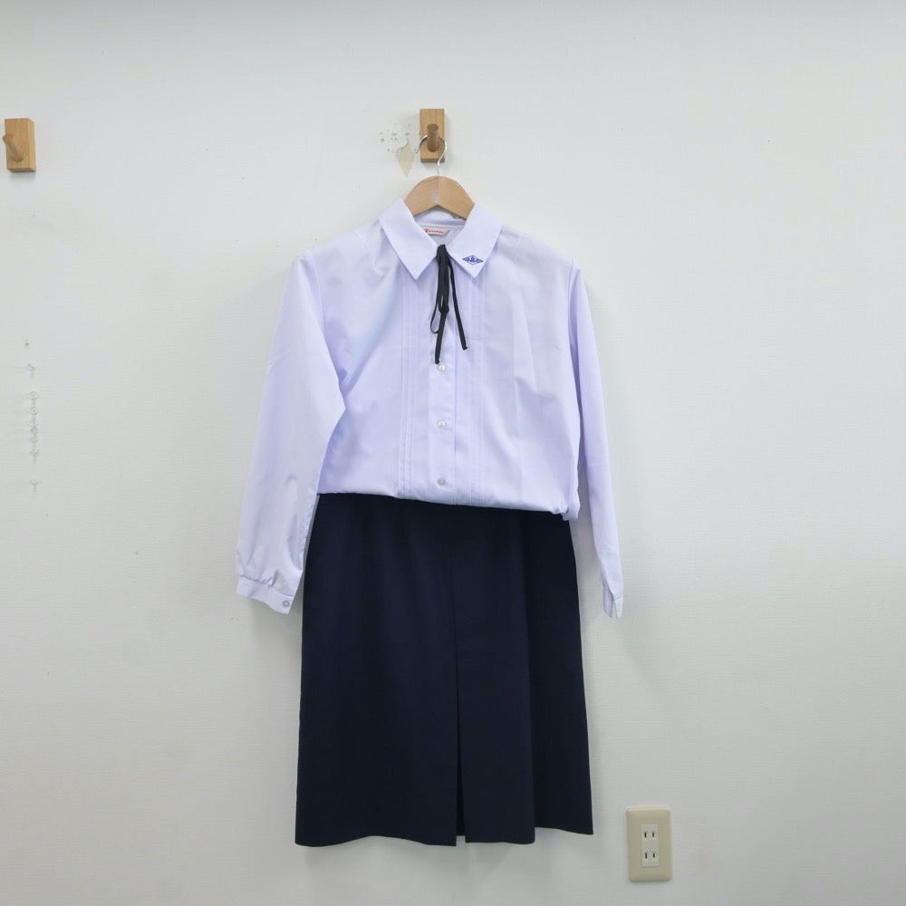 【中古】福岡県 小倉西高等学校 女子制服 5点（ブレザー・シャツ・ニット・スカート）sf016799