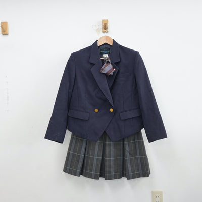 【中古】香川県 高松桜井高等学校 女子制服 5点（ブレザー・ベスト・スカート）sf016806