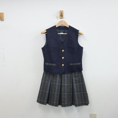 【中古】香川県 高松桜井高等学校 女子制服 5点（ブレザー・ベスト・スカート）sf016806