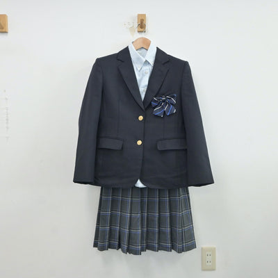 【中古】茨城県 春日学園義務教育学校 女子制服 4点（ブレザー・シャツ・スカート）sf016808