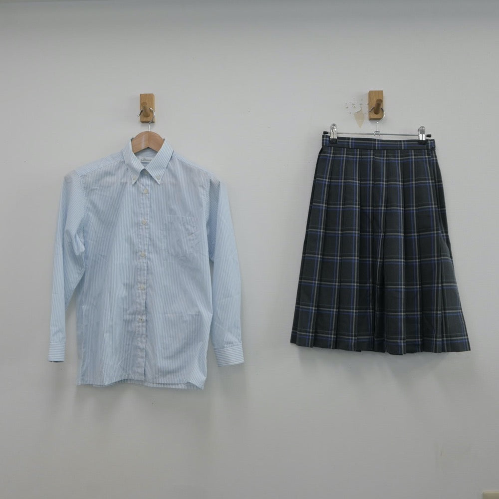 【中古】茨城県 春日学園義務教育学校 女子制服 4点（ブレザー・シャツ・スカート）sf016808