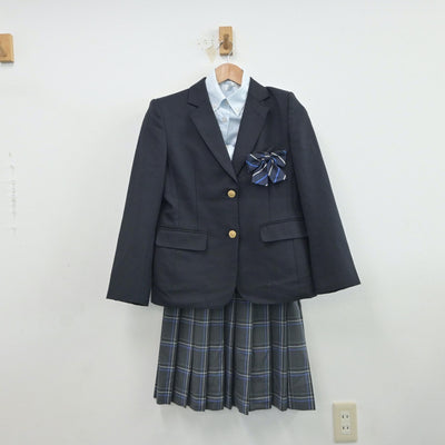 【中古】茨城県 春日学園義務教育学校 女子制服 4点（ブレザー・シャツ・スカート）sf016809