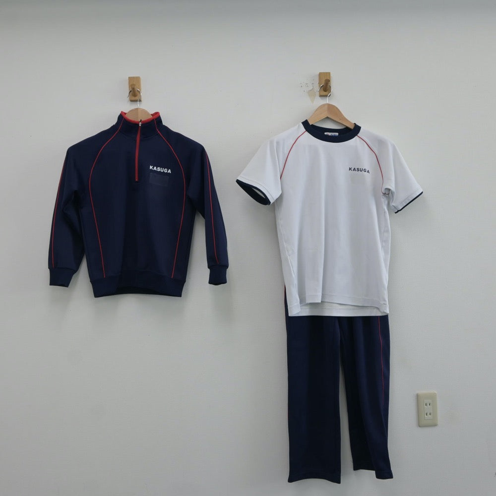 【中古】茨城県 春日学園義務教育学校 女子制服 3点（体操服 上・ジャージ 上・ジャージ 下）sf016810