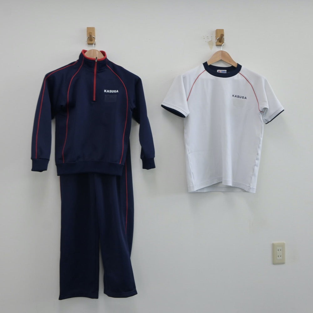 【中古】茨城県 春日学園義務教育学校 女子制服 3点（体操服 上・ジャージ 上・ジャージ 下）sf016811