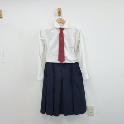 【中古】福岡県 八幡中央高等学校 女子制服 5点（ブレザー・シャツ・スカート）sf016819