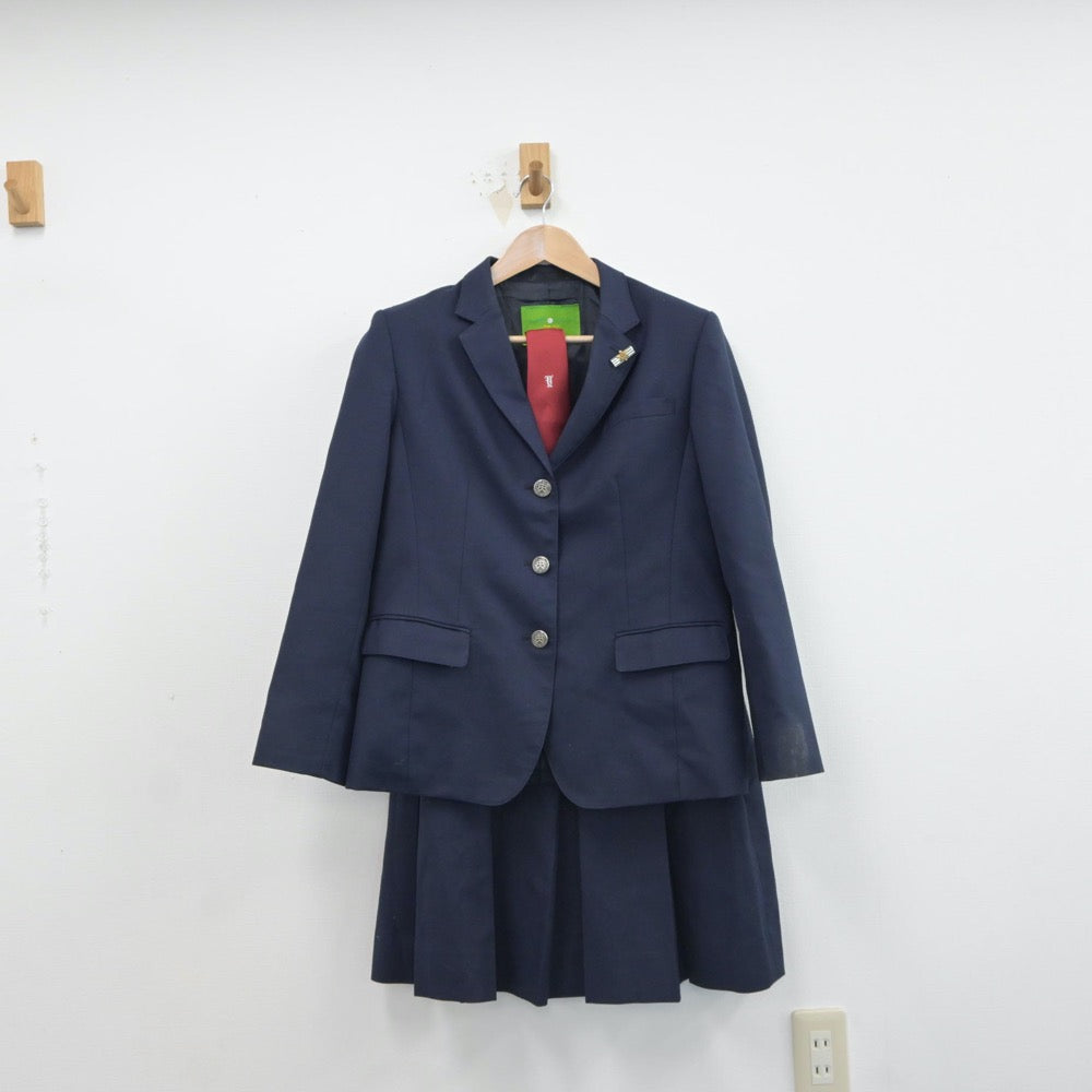 【中古】福岡県 八幡中央高等学校 女子制服 5点（ブレザー・ニット・スカート）sf016820