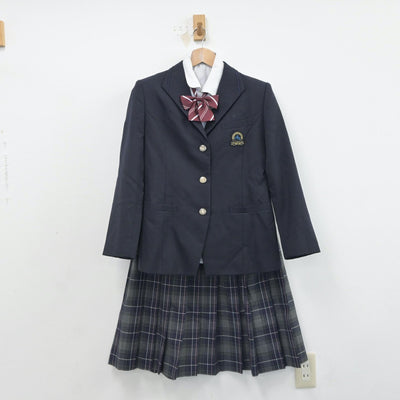 【中古】福岡県 朝倉光陽高等学校 女子制服 4点（ブレザー・シャツ・スカート）sf016830