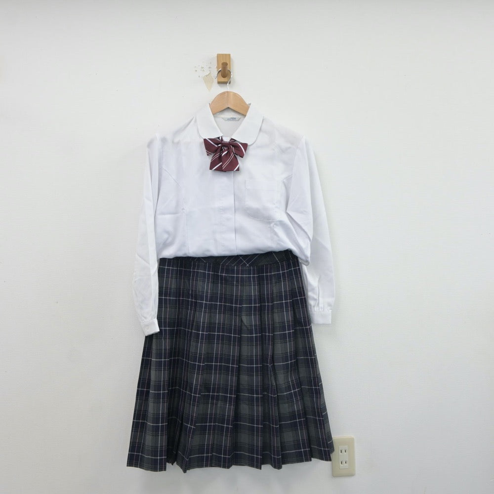 【中古】福岡県 朝倉光陽高等学校 女子制服 4点（ブレザー・シャツ・スカート）sf016830