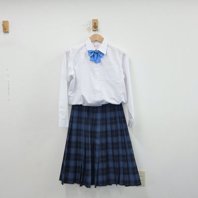 【中古】広島県 野坂中学校 女子制服 4点（ブレザー・シャツ・スカート）sf016831