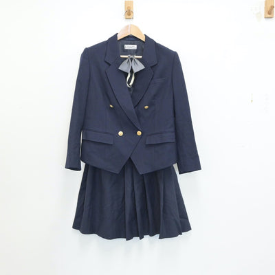 【中古】香川県 高松商業高等学校 女子制服 4点（ブレザー・ベスト・スカート）sf016833