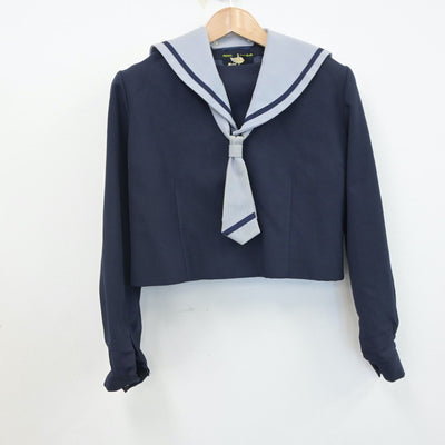 【中古】千葉県 富里市立富里北中学校 女子制服 3点（セーラー服・ジャンパースカート）sf016840