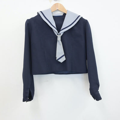 【中古】千葉県 富里市立富里北中学校 女子制服 3点（セーラー服・ジャンパースカート）sf016841