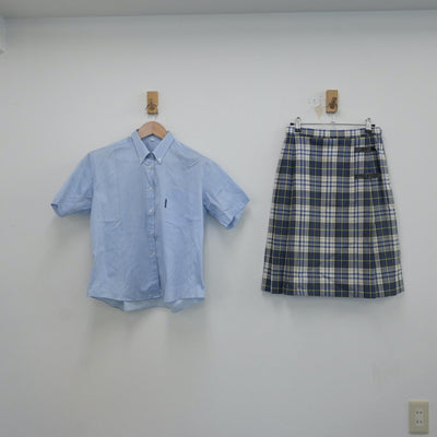 【中古】大阪府 追手門学院高等学校 女子制服 2点（シャツ・スカート）sf016852