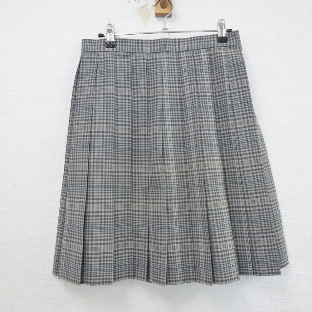 【中古】茨城県 つくば国際大学高等学校 女子制服 2点（ベスト・スカート）sf016859